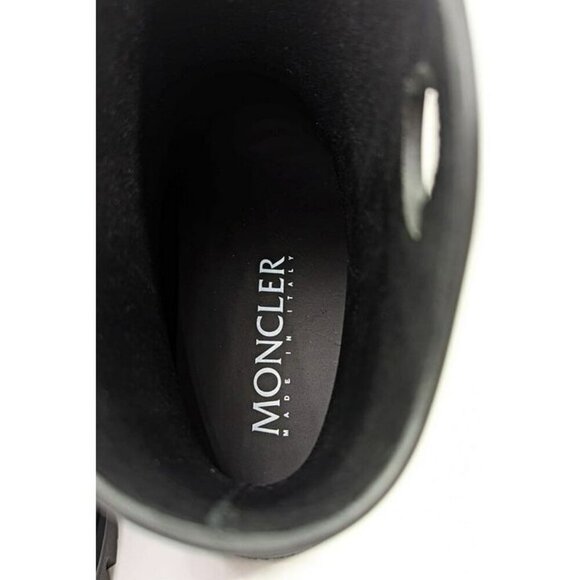 Moncler Women's Misty Black Round Toe Embossed Logo Rain Boots Size 41 MSRP $555 - Picture 9 of 12